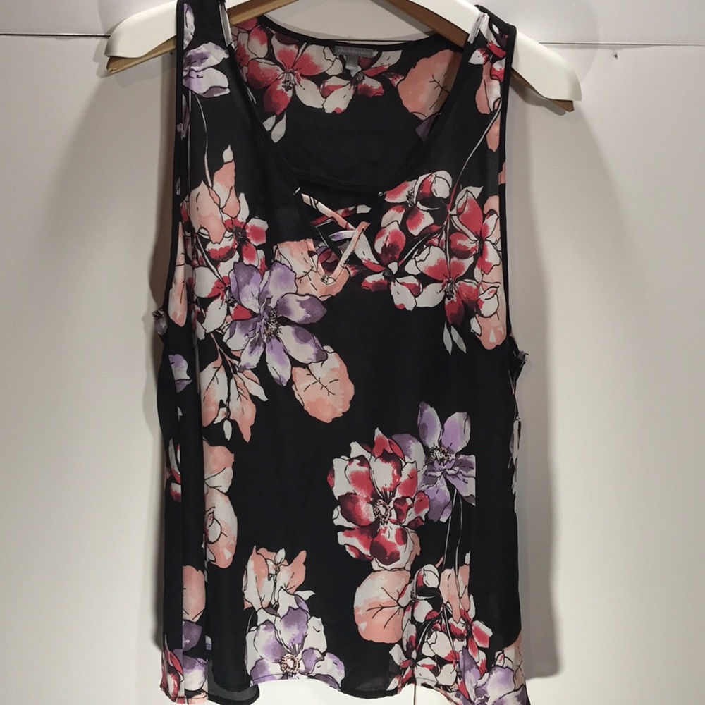 Charlotte Russe Floral Print Tank Top Blouse